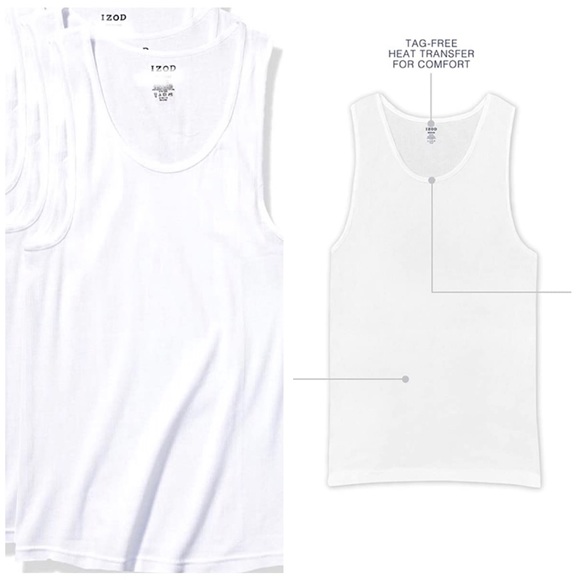 Izod Other - Izod white ribbed tank tops - set of 3